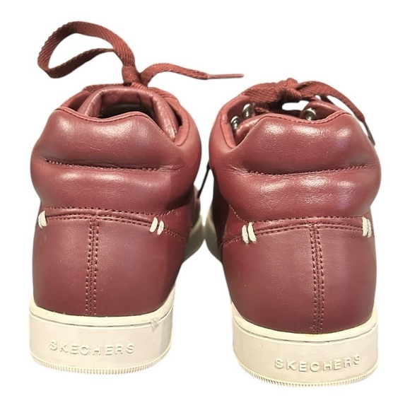 Skechers Street Los Angeles Sneakers Rise Fit Burgundy Leather Women’s 7.5 VGC - Picture 8 of 10